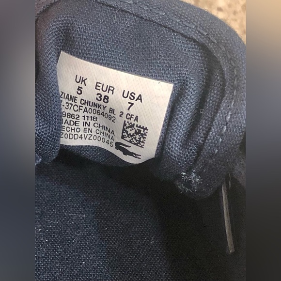 Lacoste Women’s Canvas Ziane Chunky Sneakers - Picture 9 of 12